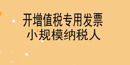 小规模纳税人可以开增值税专用发票吗