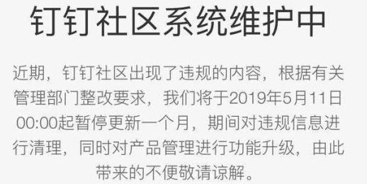 钉钉暂停更新一个月 app
